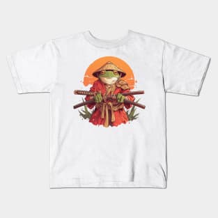 samurai frog Kids T-Shirt